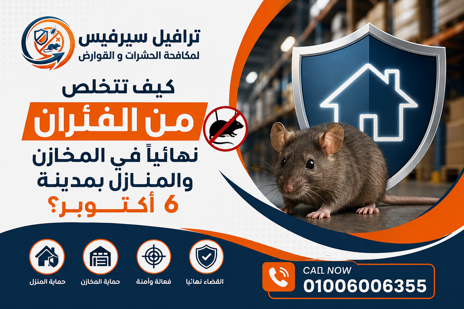 كيف تتخلص من الفئران نهائياً في المخازن والمنازل بمدينة 6 أكتوبر؟