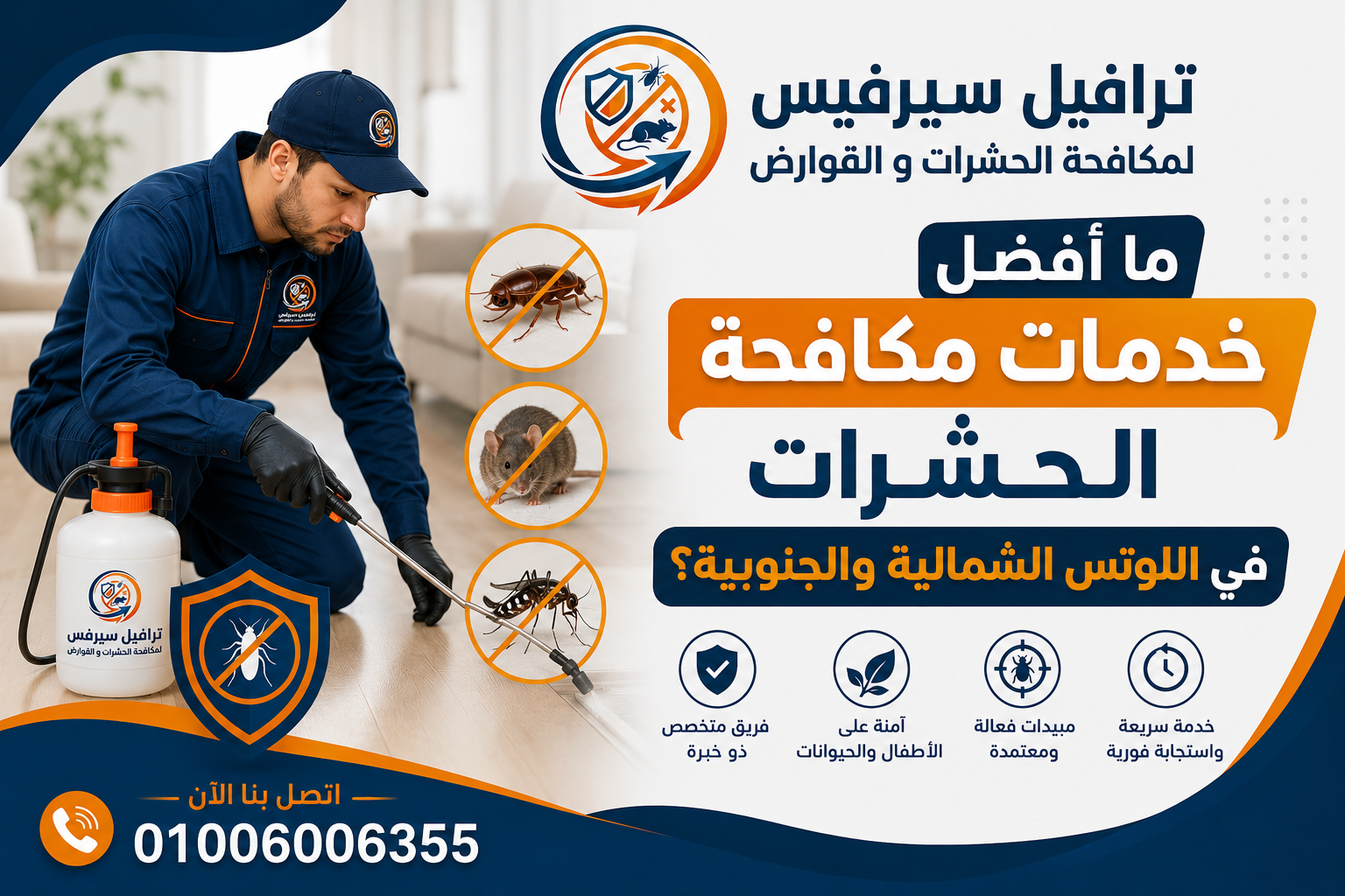ما أفضل خدمات مكافحة الحشرات في اللوتس الشمالية والجنوبية؟