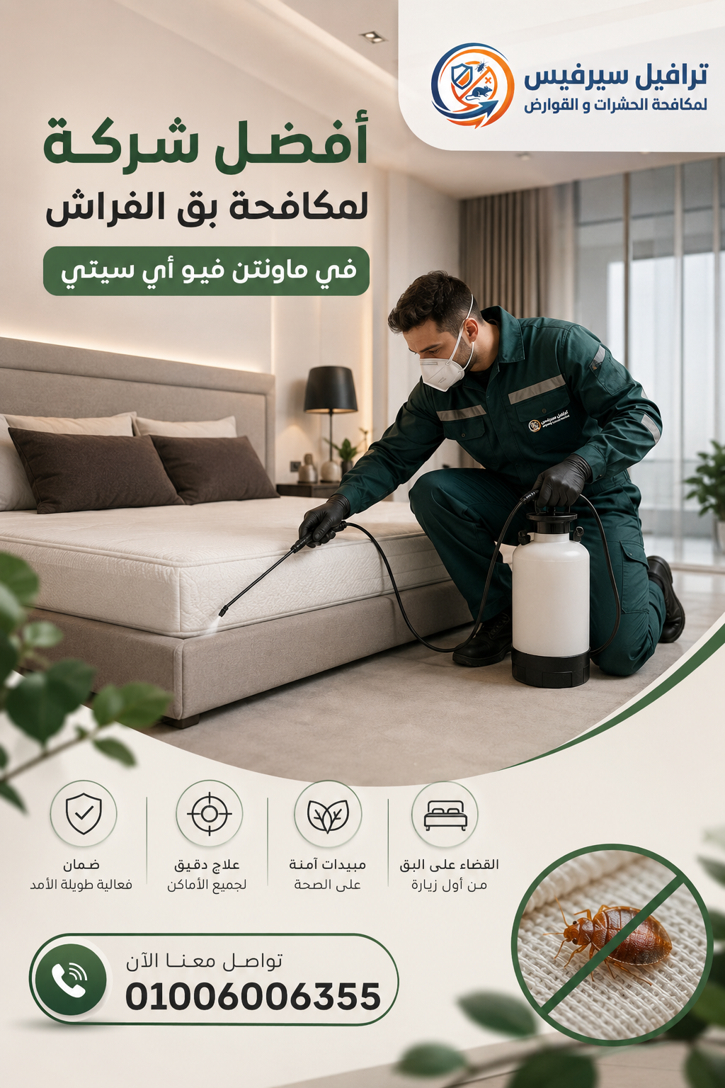 أفضل شركة لمكافحة بق الفراش في ماونتن فيو أي سيتي