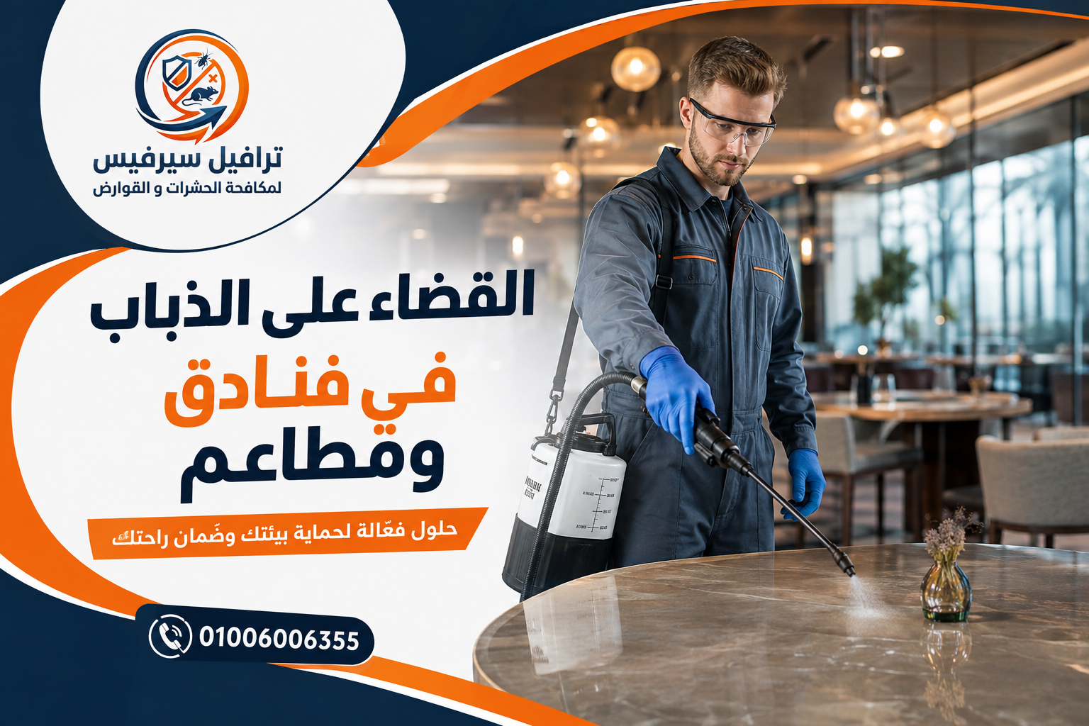 القضاء على الذباب في فنادق ومطاعم بالجيزة